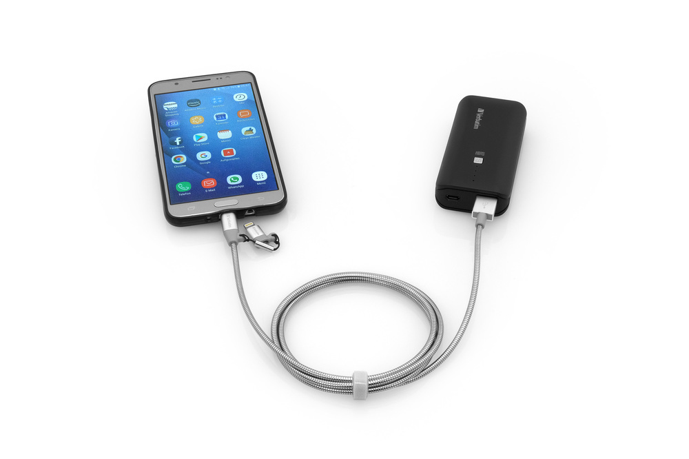 Verbatim Sync & Charge Câble Lightning Lightning Micro USB Type B mâle pour USB mâle 1 - vue 3