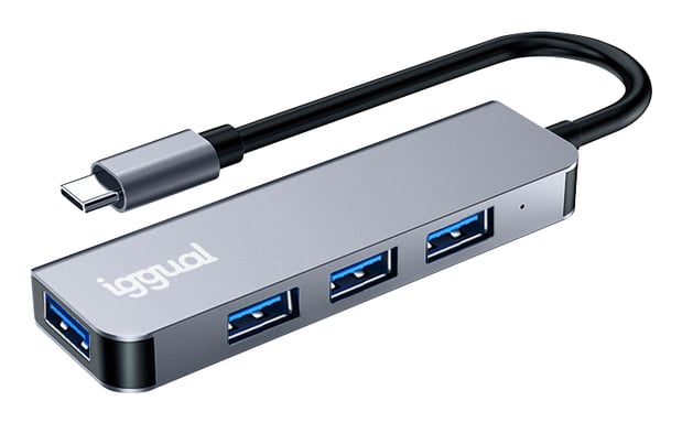 iggual Hub USB 3.0 tipo C x 4 puertos USB-A 3.0