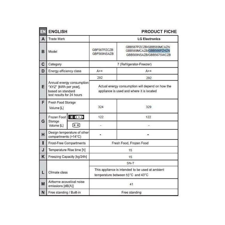 LG Réfrigérateur combiné 462 litres no frost GBB566PZHZN - vue 9