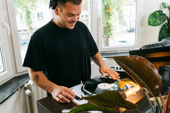 Lenco L-3810 Tocadiscos de tracción directa Blanco Manual