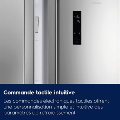 Réfrigérateur américain Electrolux EAT6ME53U0 No Frost 532 L 2 portes Argent 39 dB Classe C