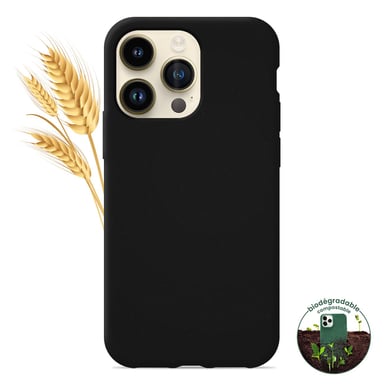 Coque silicone unie Biodégradable Noir compatible Apple iPhone 14 Pro Max