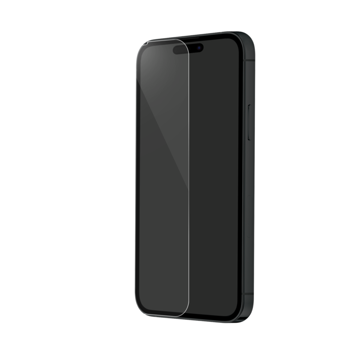 Protector de pantalla de cristal templado antibacteriano con bordes  curvados para Apple iPhone 15 Pro, Negro - The Kase