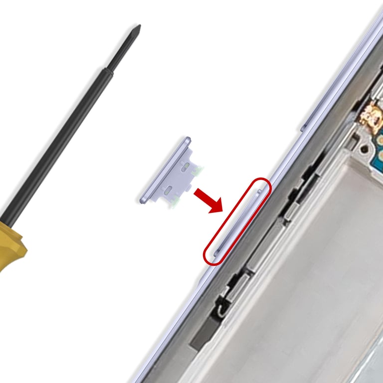 Samsung Bouton Power Original pour Galaxy A36 Marche et Arrêt Lavande - vue 3