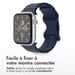 imoshion Bracelet Athletic en silicone pour Apple Watch Series 1 t/m 9 / SE (38/40/41 mm) | Series 10 / 11 (42 mm) - Bleu foncé