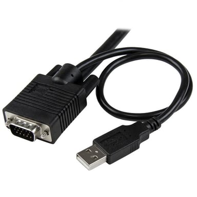 StarTech.com Switch Conmutador KVM de Cable con 2 Puertos VGA USB Alimentado por USB con Interruptor Remoto
