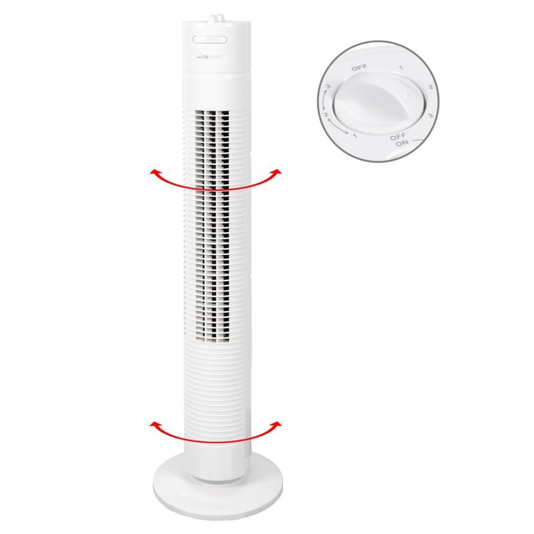 Ventilateur Tour Clatronic TVL 3770 – 35W, 3 Vitesses, Minuterie 120 min - vue 7