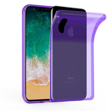 Coque pour Apple iPhone X / XS en VIOLET TRANSPARENT Housse de protection Étui en silicone TPU flexible