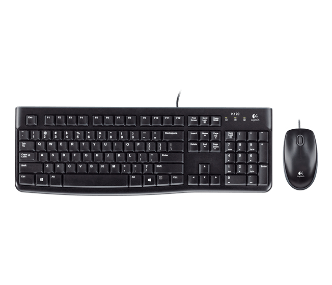 Logitech Desktop MK120 clavier Souris incluse USB QWERTY Italien Noir - Neuf