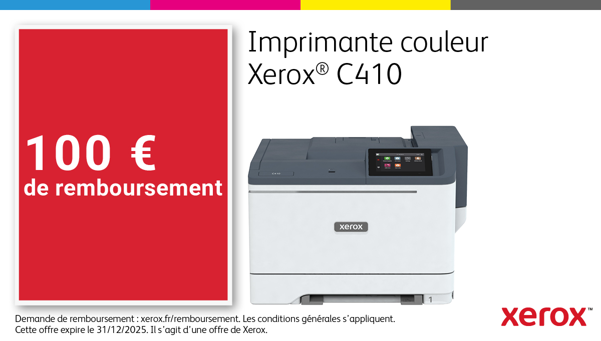 Xerox Imprimante recto verso A4 40 ppm C410 PS3 PCL5e6 2 magasins 251 feuilles Neuf - vue 3