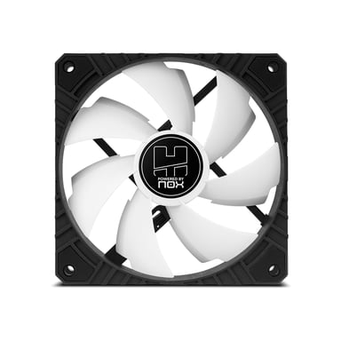 NOX H-FAN PRO Boitier PC Ventilateur 12 cm Noir, Blanc