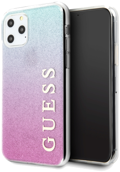 Étui Guess pour iPhone 11 Pro rose et bleu