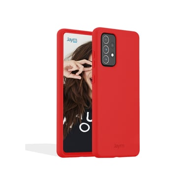 JAYM - Coque Silicone Premium Rouge pour Samsung Galaxy A03s -100% Silicone et Microfibre - Renforcée et Ultra Doux