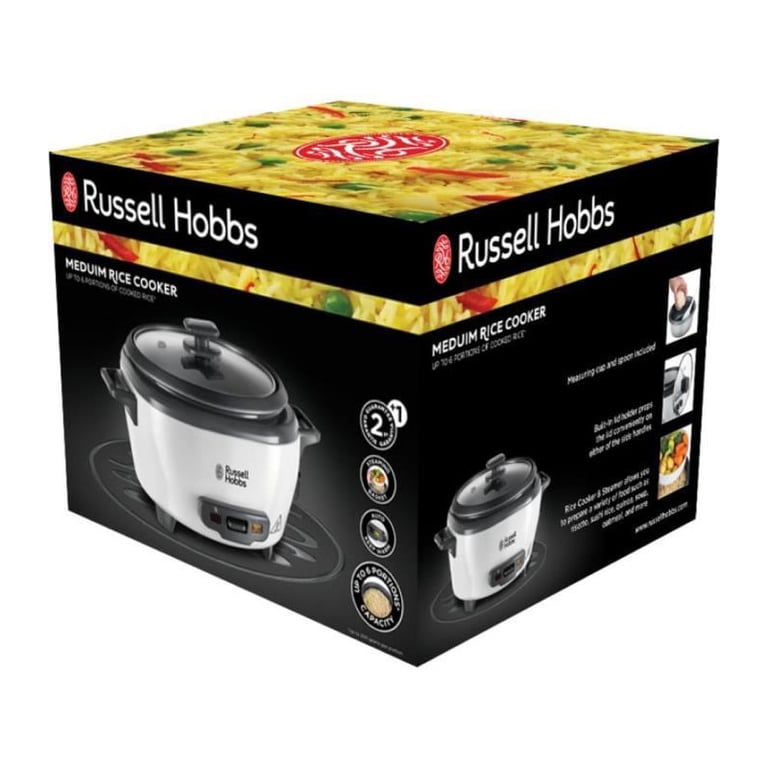 Cuiseur À Riz RUSSELL HOBBS 27030-56 – 1.4L, 300W, Jusqu'à 6 Portions, Bol Amovible Antiadhésif - vue 4