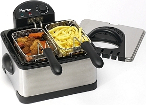Bestron DF402B friteuse Double 2000 W Argent