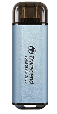 Transcend ESD300C 512GB USB Type-C 10Gb PS4/PS5 Compatibile SSD portatile, Blu ? TS512GESD300C