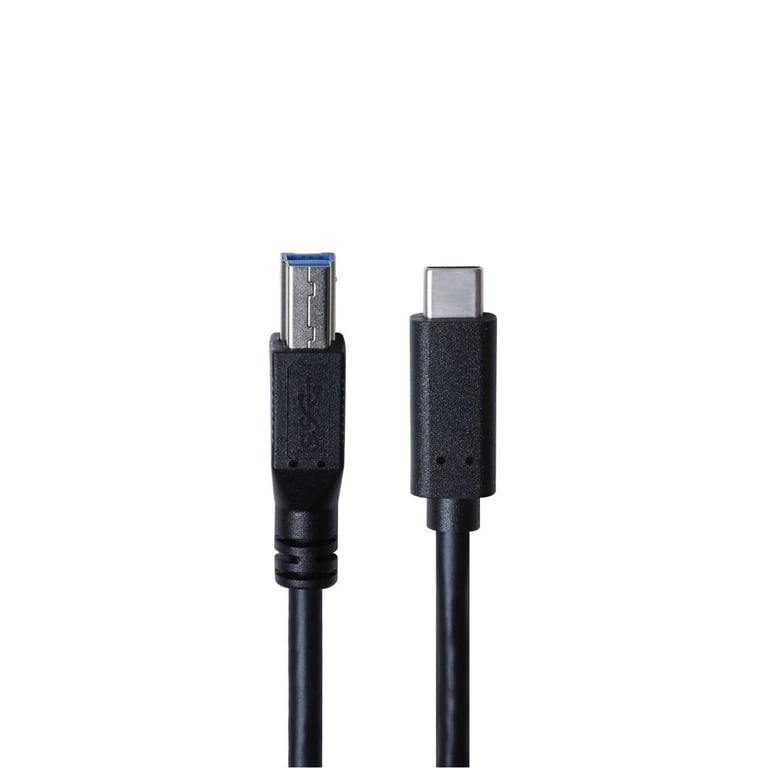 Câble USB-C 3.0/USB B 2m - noir - 5Gbit/s - Neuf