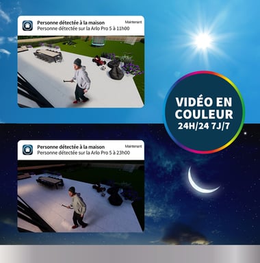 Arlo Pro Caméra de surveillance sans fil 5 2K Spotlight, pack de 2 blanc