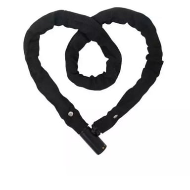 Antirrobo Para Bicicleta - Candado Antirrobo - Cadena De Acero - 88 Cm - Seguridad Reforzada - Negro