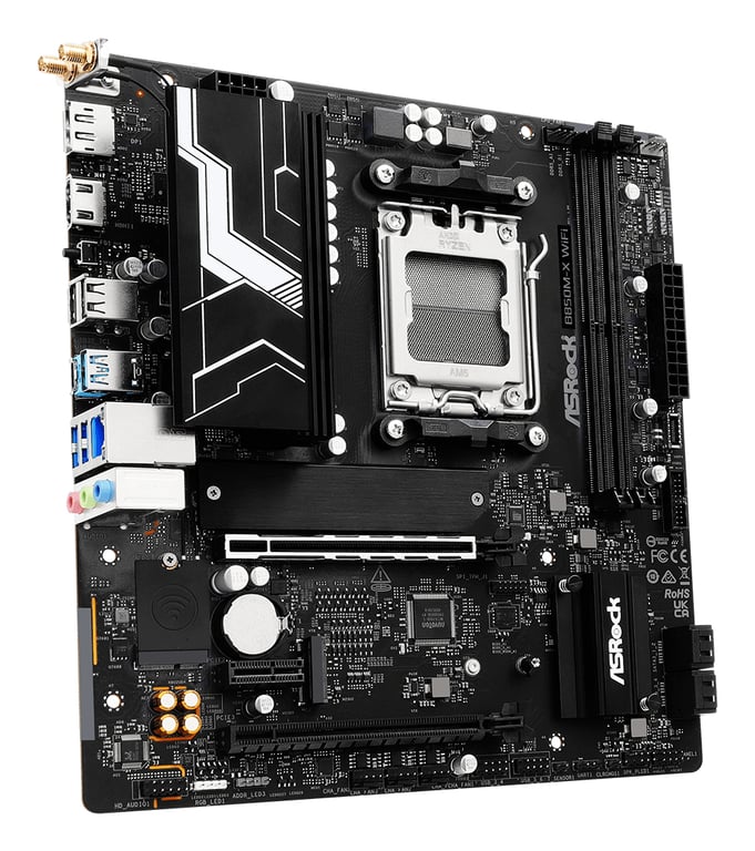ASROCK Carte Mère B850M X WiFi AMD AM5 Micro ATX Neuf - vue 8
