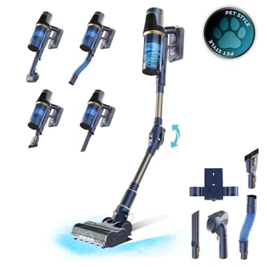 Cecotec Conga Rockstar RS70 Pet Flex aspirateur de table Bleu Sans sac - Neuf