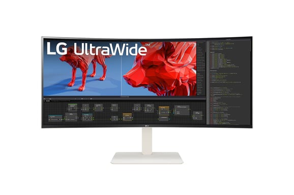 LG 38BR85QC-W pantalla plana de PC 96,5 cm (38'') 3840 x 1600 píxeles UltraWide Quad HD+ LCD Blanco