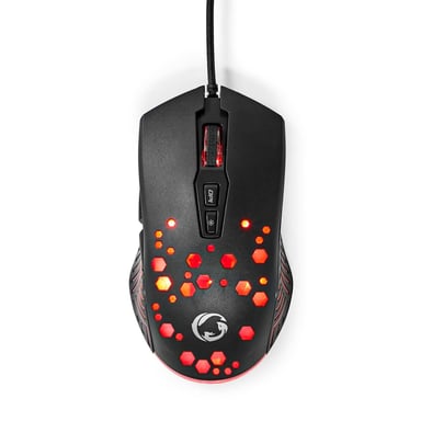 Nedis GMWD410BK souris Gaming Droitier USB Type-A Optique 7200 DPI - Neuf