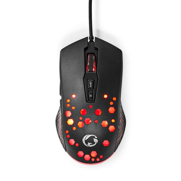 Nedis GMWD410BK souris Gaming Droitier USB Type-A Optique 7200 DPI - Neuf