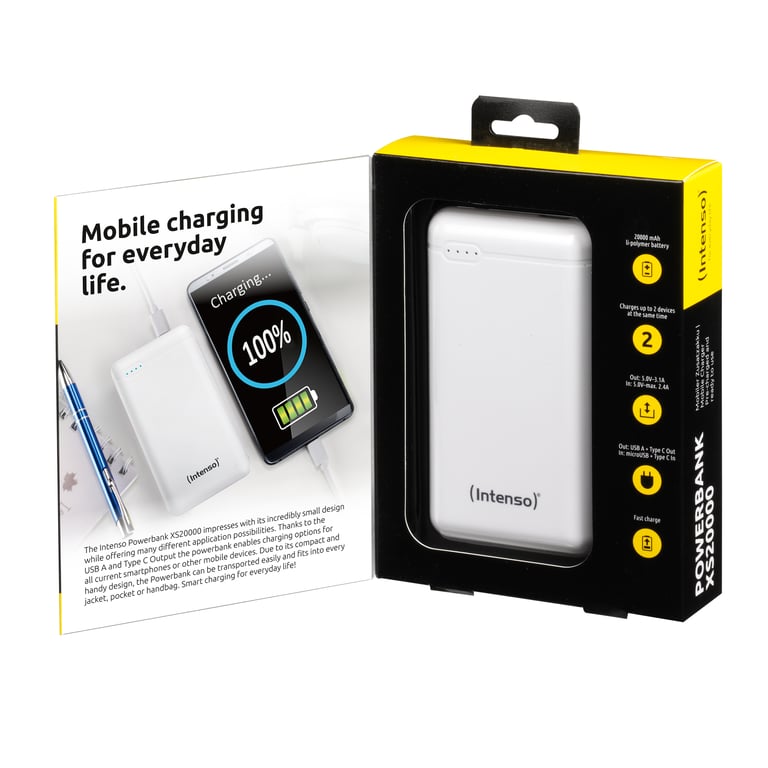 Intenso XS20000 Powerbank Zusatzakku LiPo 20000 mAh 7313552 Lithium Polymère LiPo Neuf - vue 3