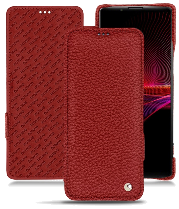 Housse cuir Sony Xperia 1 III - Rabat horizontal - Tomate ( Pantone 187C ) - NOREVE