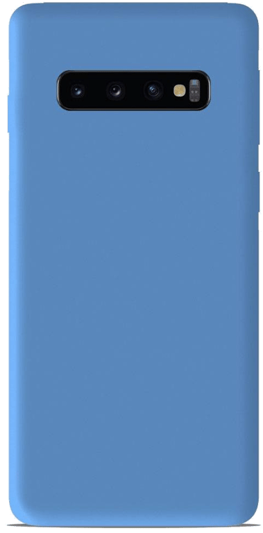 Coque silicone unie compatible Mat Bleu Samsung Galaxy S10 Plus