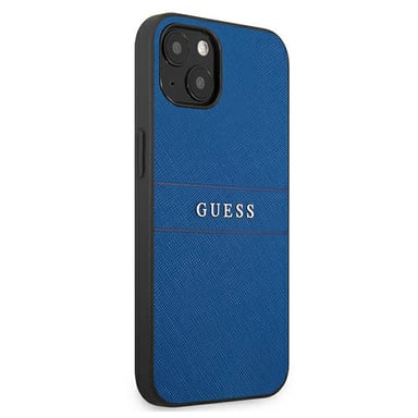 Custodia Guess per iPhone 13 mini 5,4'' blu Saffiano Strap