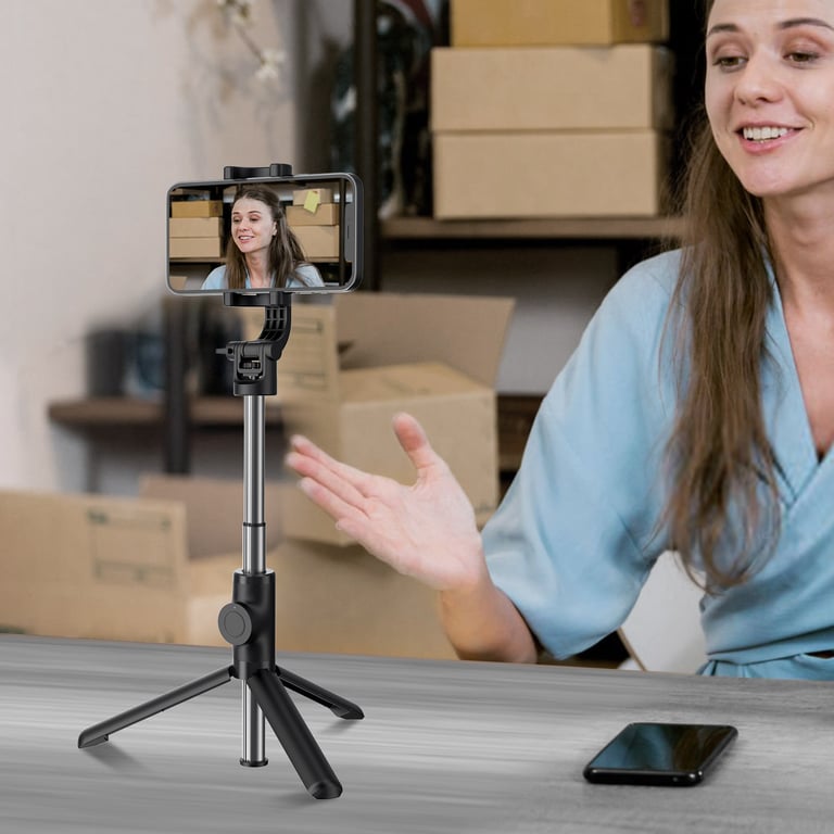 Perche à Selfie Bluetooth 2en1 Trépied Extensible Tête Rotative Swissten Neuf - vue 3