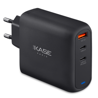 Chargeur secteur mural UE USB universel PowerPort Ultra Speed+ Charge Rapide 65W (QC 4+/Power Delivery), Noir