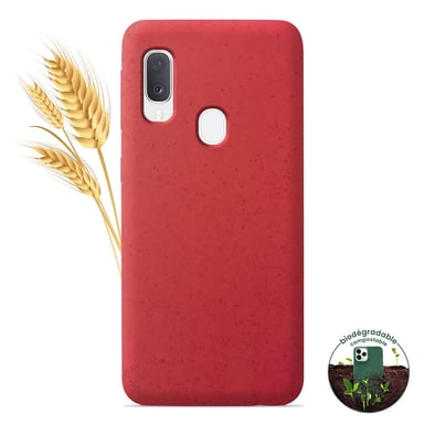 Coque silicone unie Biodégradable Rouge compatible Samsung Galaxy A20e