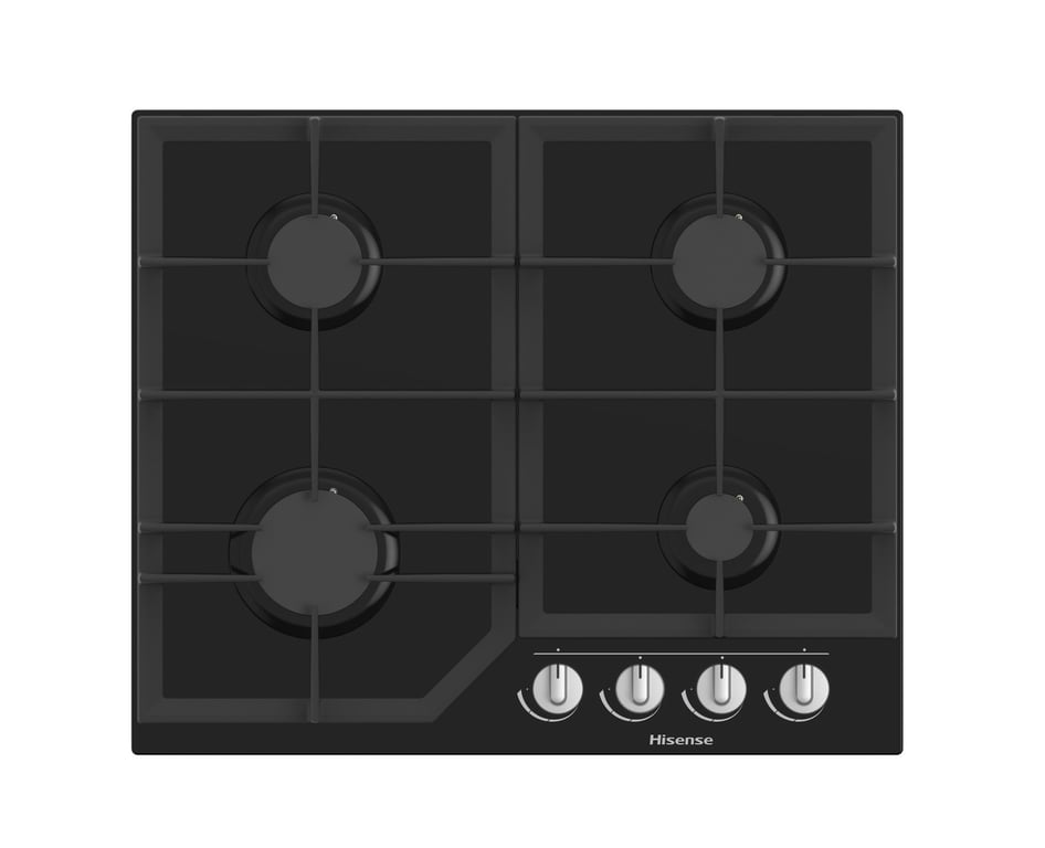 Table de cuisson à gaz encastrable Hisense GG643B de 60 cm 4 brûleurs Neuf