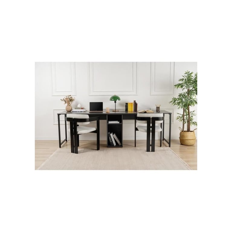 Bureau détude moderne avec pieds en métal TWIN / 240 x 74 x 60 cm - vue 3