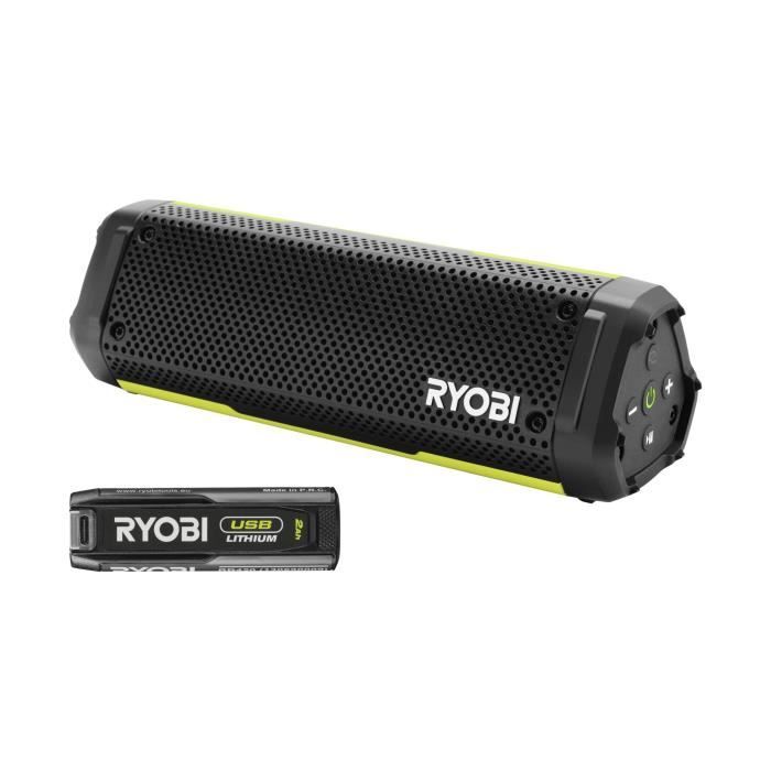 Enceinte Bluetooth RYOBI 4V IP67 Câble USB C 1 batterie 4V 20 Ah USB Lithium - vue 1