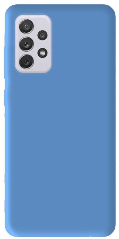 Coque silicone unie compatible Mat Bleu Samsung Galaxy A52