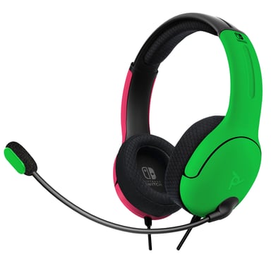 PDP LVL40 Casque Avec fil Arceau Jouer Noir, Vert