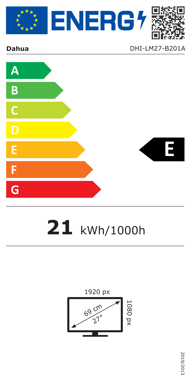 Dahua Technology LM27-B201A écran plat de PC 68,6 cm (27'') 1920 x 1080 pixels Full HD LED Noir