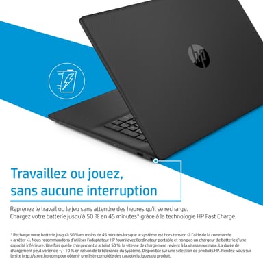 HP 17-cn0016nf Intel® Celeron® N4120 Portátil 43,9 cm (17.3'') HD+ 8 GB DDR4-SDRAM 512 GB SSD Wi-Fi 5 (802.11ac) Windows 11 Home Plata