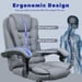 Silla de oficina ergonómica con amplio asiento acolchado, reclinable y regulable en altura?Silla de oficina de respaldo alto-Gris oscuro