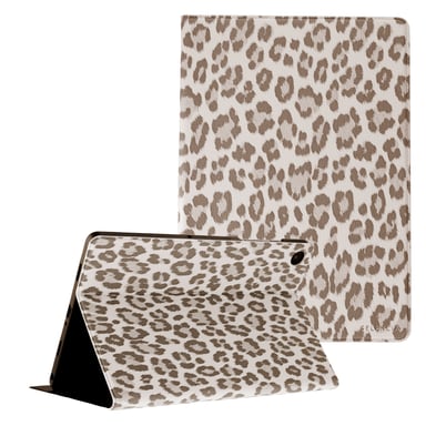 Selencia Coque tablette Sabi avec imprimé léopard pour Samsung Galaxy Tab A11 Plus - Soft Ivory