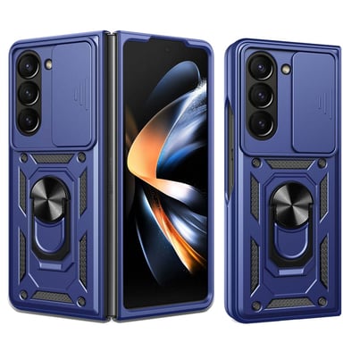 imoshion Coque arrière Rugged avec anneau pour Samsung Galaxy Z Fold 5 - Bleu foncé