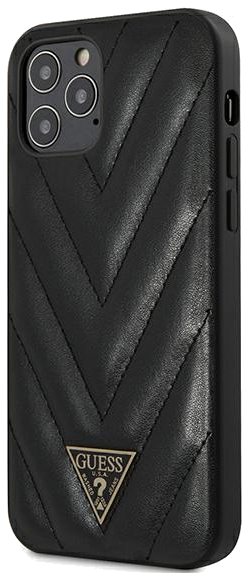 Étui Guess pour iPhone 12 Pro Max 6.7 noir Collection V-Quilted