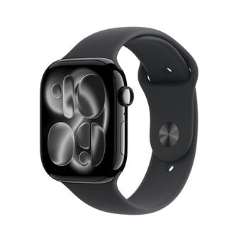 Apple Watch Series 11 jet black aluminium 46mm 4G black sport band Size M-L