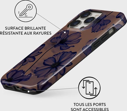 Burga Funda para iPhone 14 Pro Tough A prueba de golpes modelo Velvet Night Lavanda