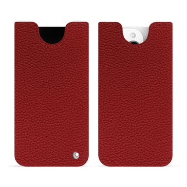 Pochette cuir Apple iPhone 15 Pro - Pochette - Rouge - Cuir grainé