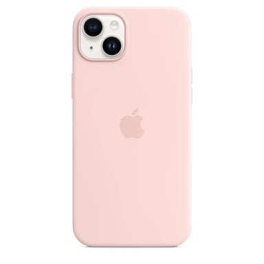 Coque en silicone avec MagSafe pour iPhone 14 Plus Rose craie